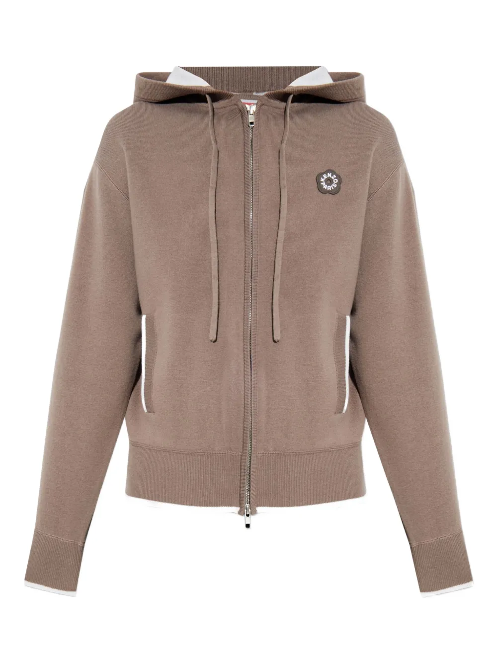Толстовка с капюшоном на молнии с цветочным логотипом KENZO, нейтральный
Толстовка с капюшоном на молнии с цветочным логотипом KENZO, нейтральный