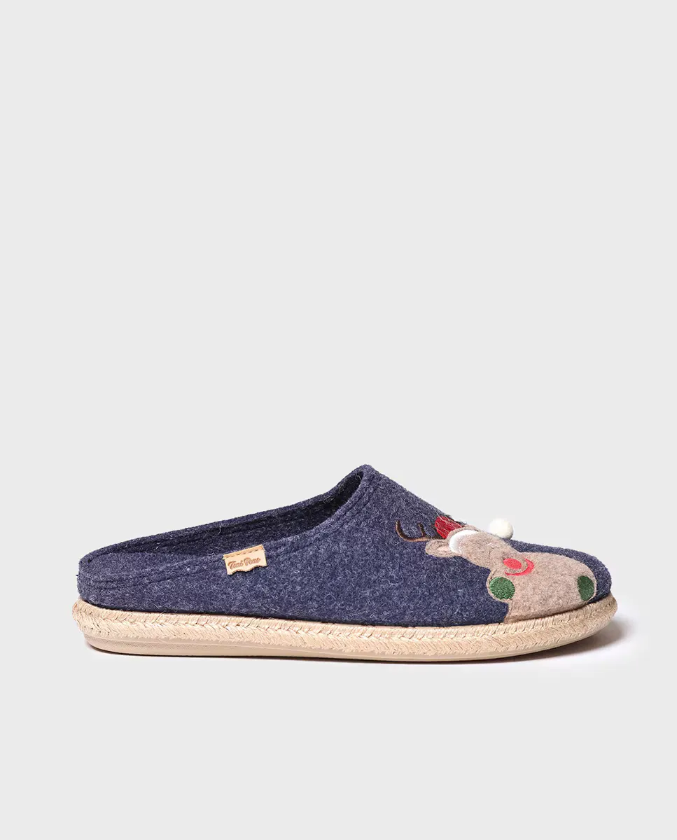 Мужские войлочные домашние тапочки с вышивкой Toni Pons, синий
Мужские войлочные домашние тапочки с вышивкой Toni Pons, синий