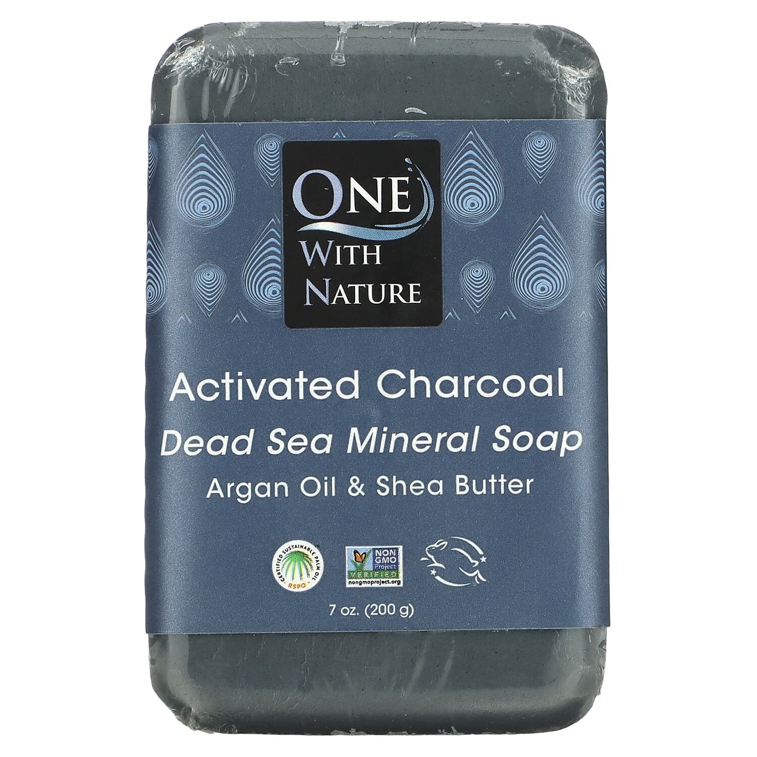 One with Nature Triple Milled Mineral Soap Bar Activated Charcoal 7 oz (200 g)
One with Nature Triple Milled Mineral Soap Bar Activated Charcoal 7 oz (200 g)
