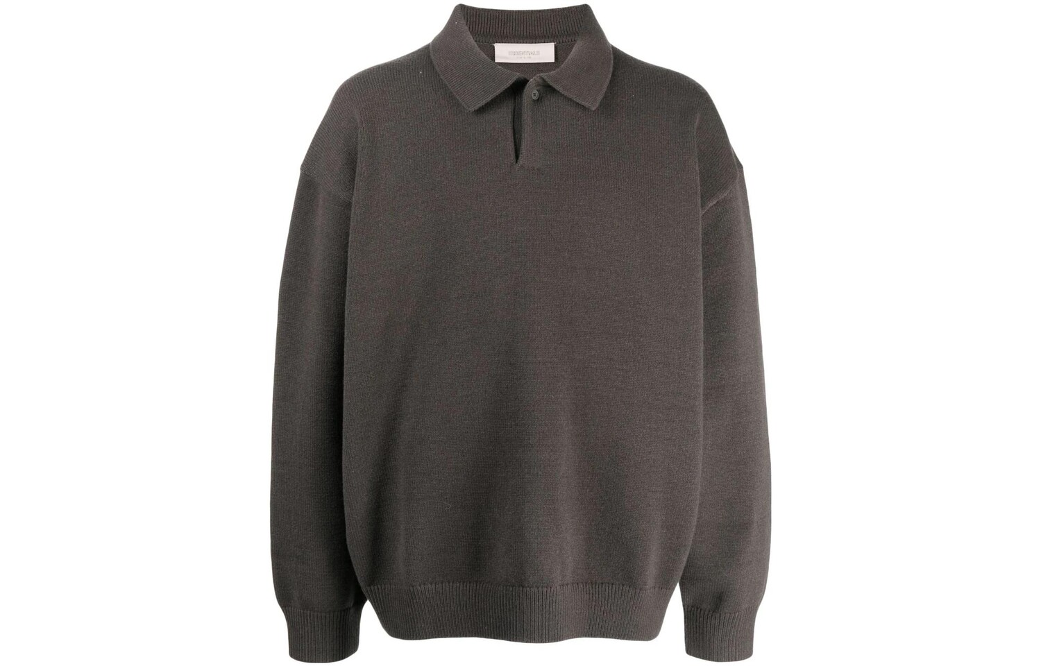 Рубашка поло мужская серо-коричневая Fear Of God Essentials, коричневый 
Рубашка поло мужская серо-коричневая Fear Of God Essentials, коричневый