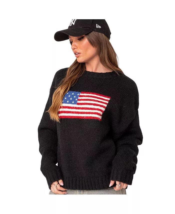 Женский свитер крупной вязки из США оверсайз Edikted, черный
Женский свитер крупной вязки из США оверсайз Edikted, черный