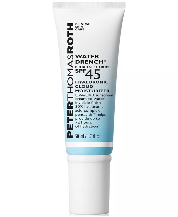 Water Drench Broad Spectrum SPF 45 Гиалуроновое увлажняющее солнцезащитное средство Cloud, 1,7 унции Peter Thomas Roth
Water Drench Broad Spectrum SPF 45 Гиалуроновое увлажняющее солнцезащитное средство Cloud, 1,7 унции Peter Thomas Roth