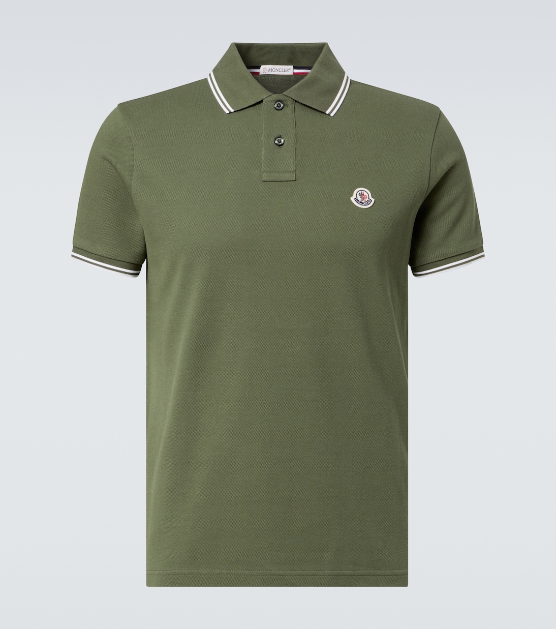 Хлопковая пике-поло Moncler, Deep Forest 
Хлопковая пике-поло Moncler, Deep Forest