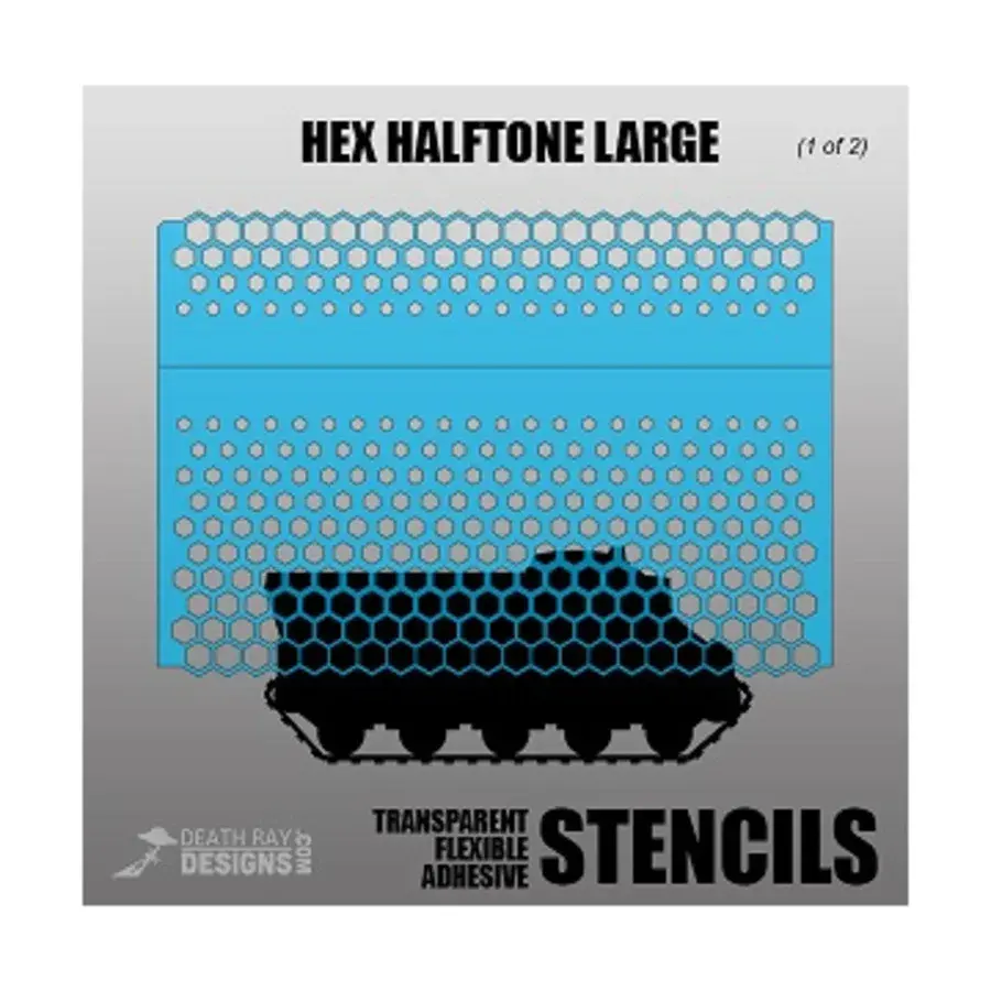Шестигранный полутон большой, Death Mask Stencils (Death Ray Designs)
Шестигранный полутон большой, Death Mask Stencils (Death Ray Designs)
