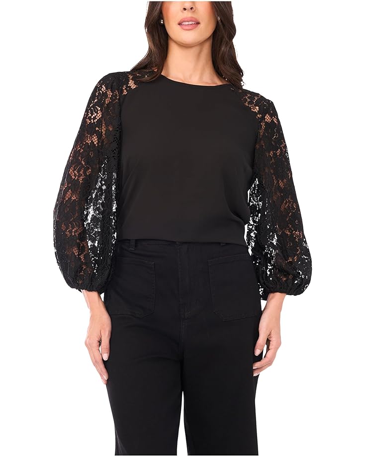 Женская блузка Vince Camuto Crew Neck с кружевными рукавами и длинным рукавом, Rich Black
Женская блузка Vince Camuto Crew Neck с кружевными рукавами и длинным рукавом, Rich Black