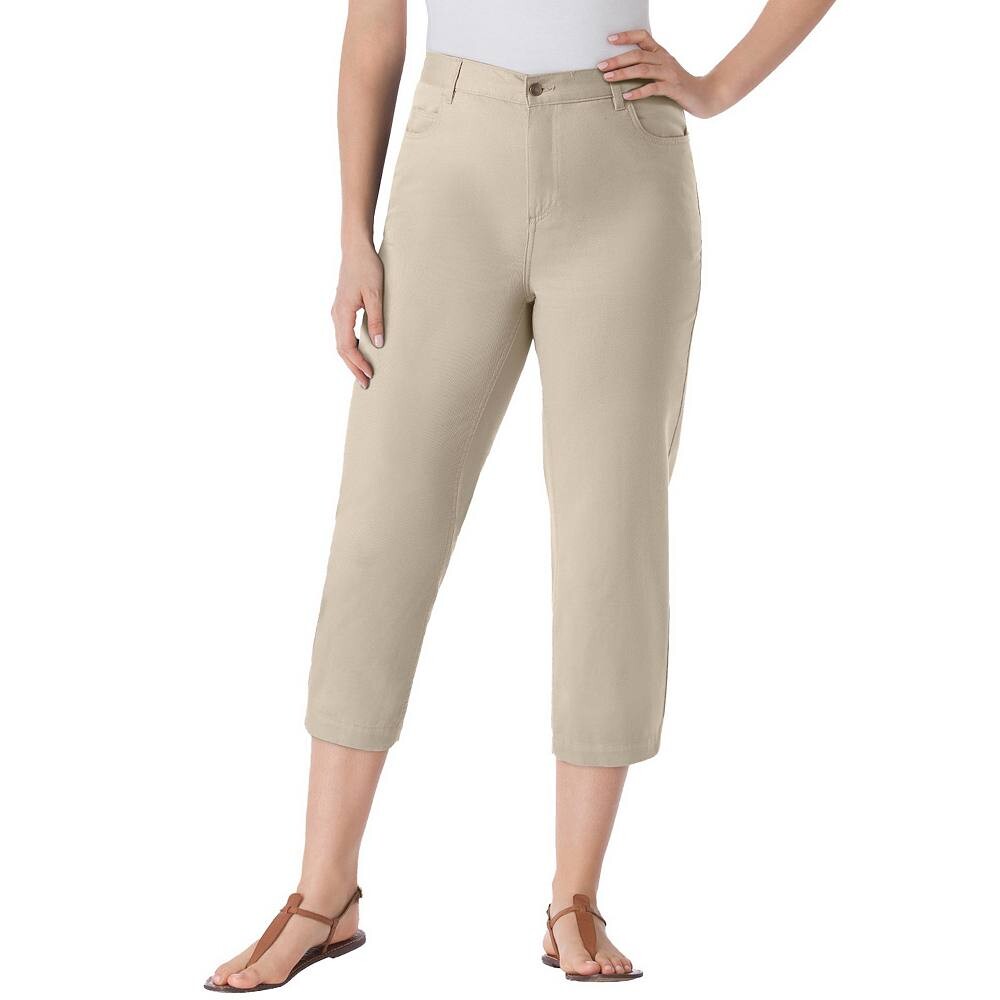 Женщина в женских идеальных капри больших размеров с 5 карманами и эластичной спинкой Woman Within, цвет Natural Khaki
Женщина в женских идеальных капри больших размеров с 5 карманами и эластичной спинкой Woman Within, цвет Natural Khaki
