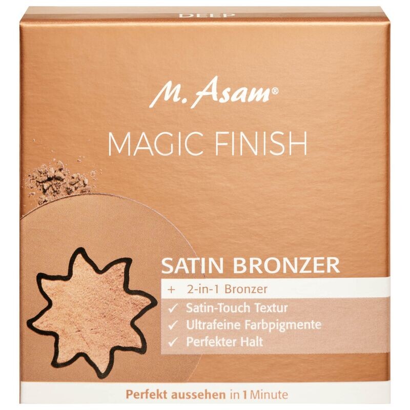 MAGIC FINISH Satin Bronzer – глубокий (янтарный/ореховый) M. Asam, 6,5 g
MAGIC FINISH Satin Bronzer – глубокий (янтарный/ореховый) M. Asam, 6,5 g