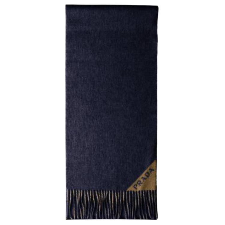 Кашемировый шарф PRADA, синий/camel
Кашемировый шарф PRADA, синий/camel