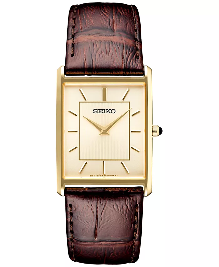 Мужские часы Essentials с коричневым кожаным ремешком 29 мм Seiko
Мужские часы Essentials с коричневым кожаным ремешком 29 мм Seiko