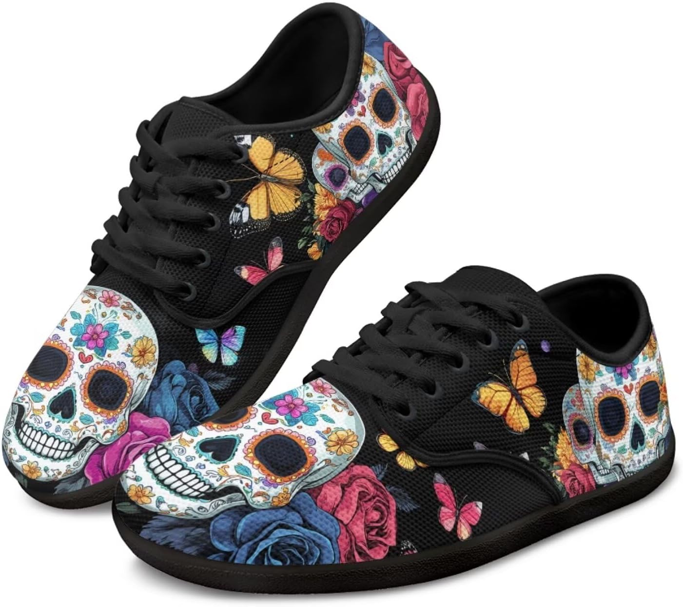 Кроссовки Skull для женщин и мужчин, повседневная обувь для бизнеса, с широкой носочной частью, босоножки, обувь для ходьбы с нулевым перепадом Pointodoor, Skull Butterfly Flower Pattern
Кроссовки Skull для женщин и мужчин, повседневная обувь для бизнеса, с широкой носочной частью, босоножки, обувь для ходьбы с нулевым перепадом Pointodoor, Skull Butterfly Flower Pattern