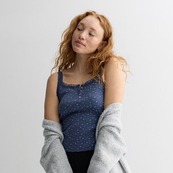 Хенли-майка с кружевной отделкой для девушек So, Navy Stack Ditsy
Хенли-майка с кружевной отделкой для девушек So, Navy Stack Ditsy