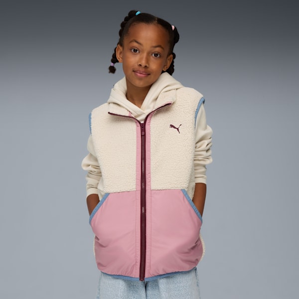 Жилет из шерпы для больших детей Outerwear Puma, белый
Жилет из шерпы для больших детей Outerwear Puma, белый