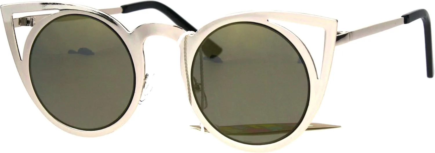 Женские солнцезащитные очки JuicyOrange круглой формы «кошачий глаз» с металлической оправой и зеркальными линзами, защита от УФ-излучения UV 400, Gold (Gold Mirror)
Женские солнцезащитные очки JuicyOrange круглой формы «кошачий глаз» с металлической оправой и зеркальными линзами, защита от УФ-излучения UV 400, Gold (Gold Mirror)