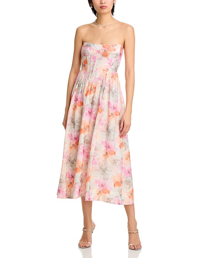 Лола Корсет Миди Платье Bardot, мультиколор
Лола Корсет Миди Платье Bardot, мультиколор