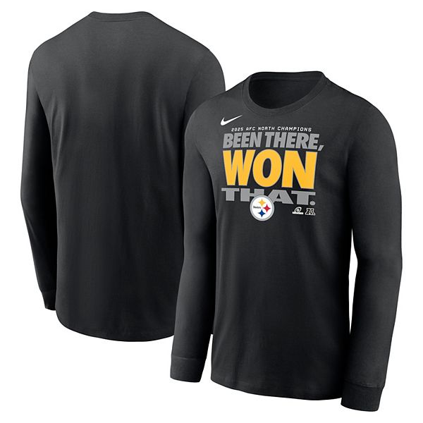 Мужская черная футболка с длинным рукавом pittsburgh steelers 2025 afc north division champions locker room trophy collection Nike
Мужская черная футболка с длинным рукавом pittsburgh steelers 2025 afc north division champions locker room trophy collection Nike