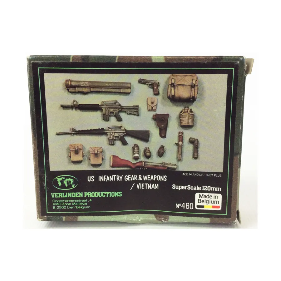 Снаряжение и оружие пехоты США – Вьетнам, Modern Miniatures (200mm) (Verlinden Productions)
Снаряжение и оружие пехоты США – Вьетнам, Modern Miniatures (200mm) (Verlinden Productions)