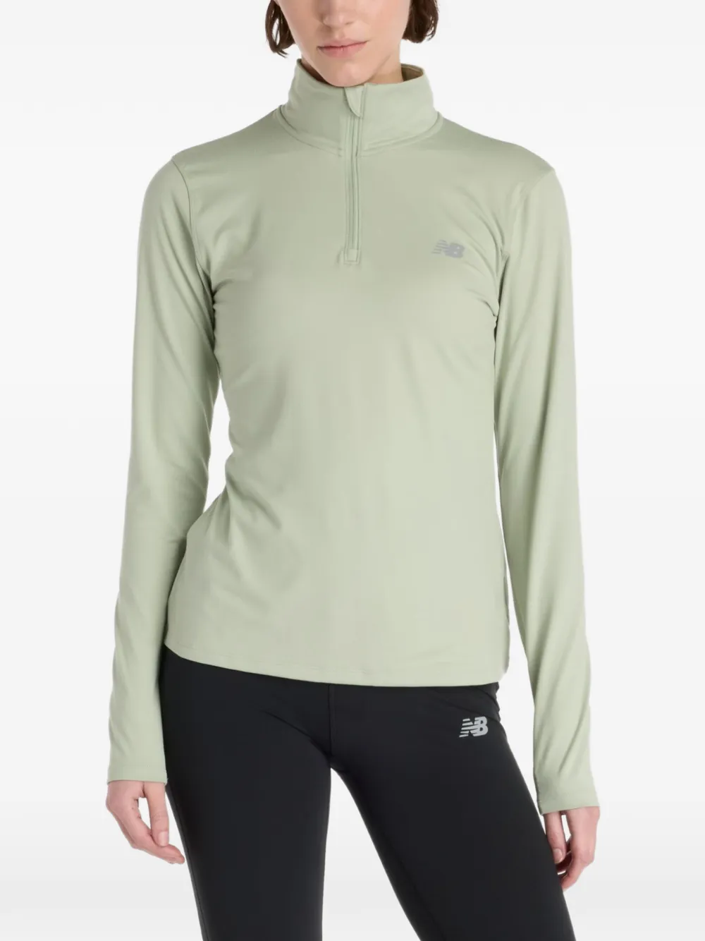 Толстовка с воротником на молнии New Balance, зеленый
Толстовка с воротником на молнии New Balance, зеленый