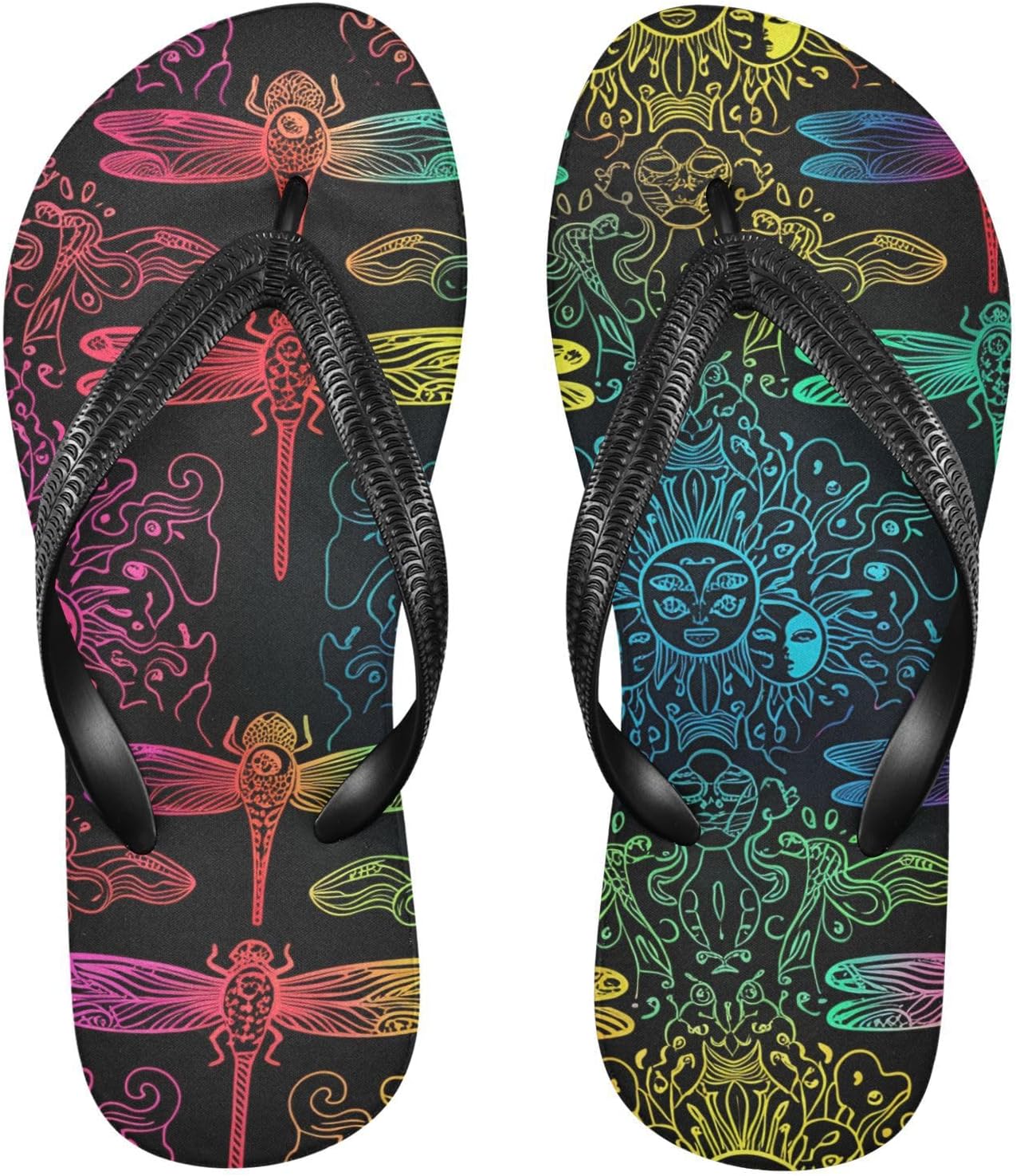 Мужские и женские шлепанцы с мандалой, стрекозой и солнцем, черные, пляжные, резиновые, нескользящие летние тапочки для прогулок Sinestour
Мужские и женские шлепанцы с мандалой, стрекозой и солнцем, черные, пляжные, резиновые, нескользящие летние тапочки для прогулок Sinestour
