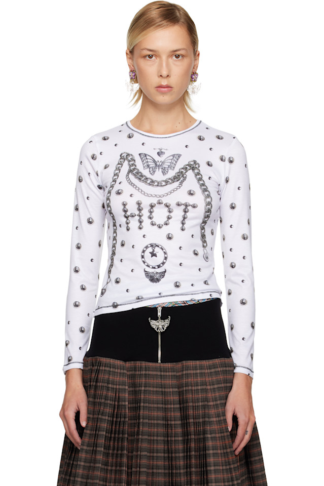 Облегающая трикотажная футболка "Hot" Chopova Lowena, белый
Облегающая трикотажная футболка "Hot" Chopova Lowena, белый