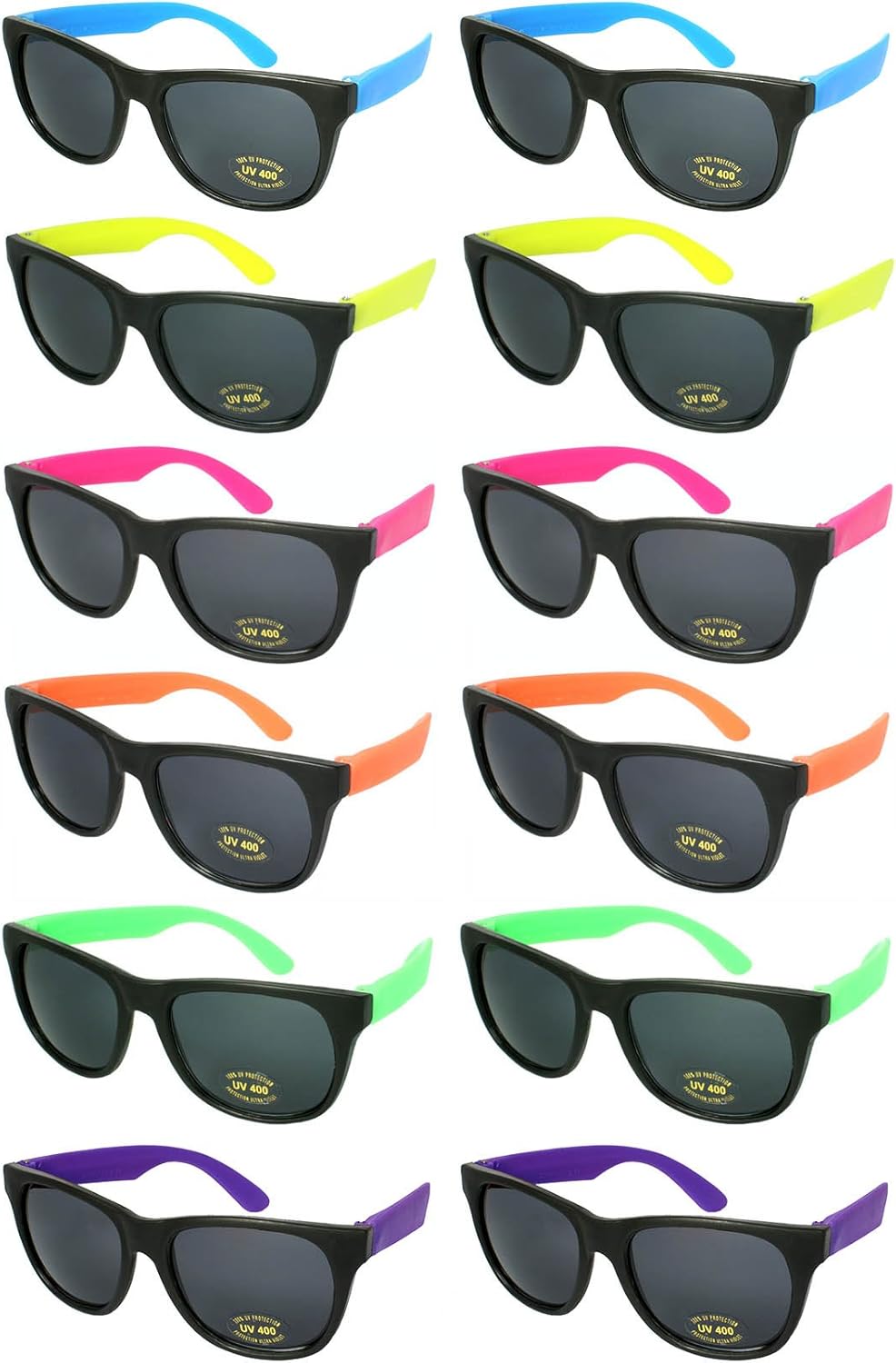 EDGEIWEAR, набор из 12 неоновых солнцезащитных очков в стиле 80-х для вечеринок, размеры для взрослых и детей, сертифицированы по стандарту CPSIA, не содержат свинца (Pb), Black Frame / Adult Assortment
EDGEIWEAR, набор из 12 неоновых солнцезащитных очков в стиле 80-х для вечеринок, размеры для взрослых и детей, сертифицированы по стандарту CPSIA, не содержат свинца (Pb), Black Frame / Adult Assortment
