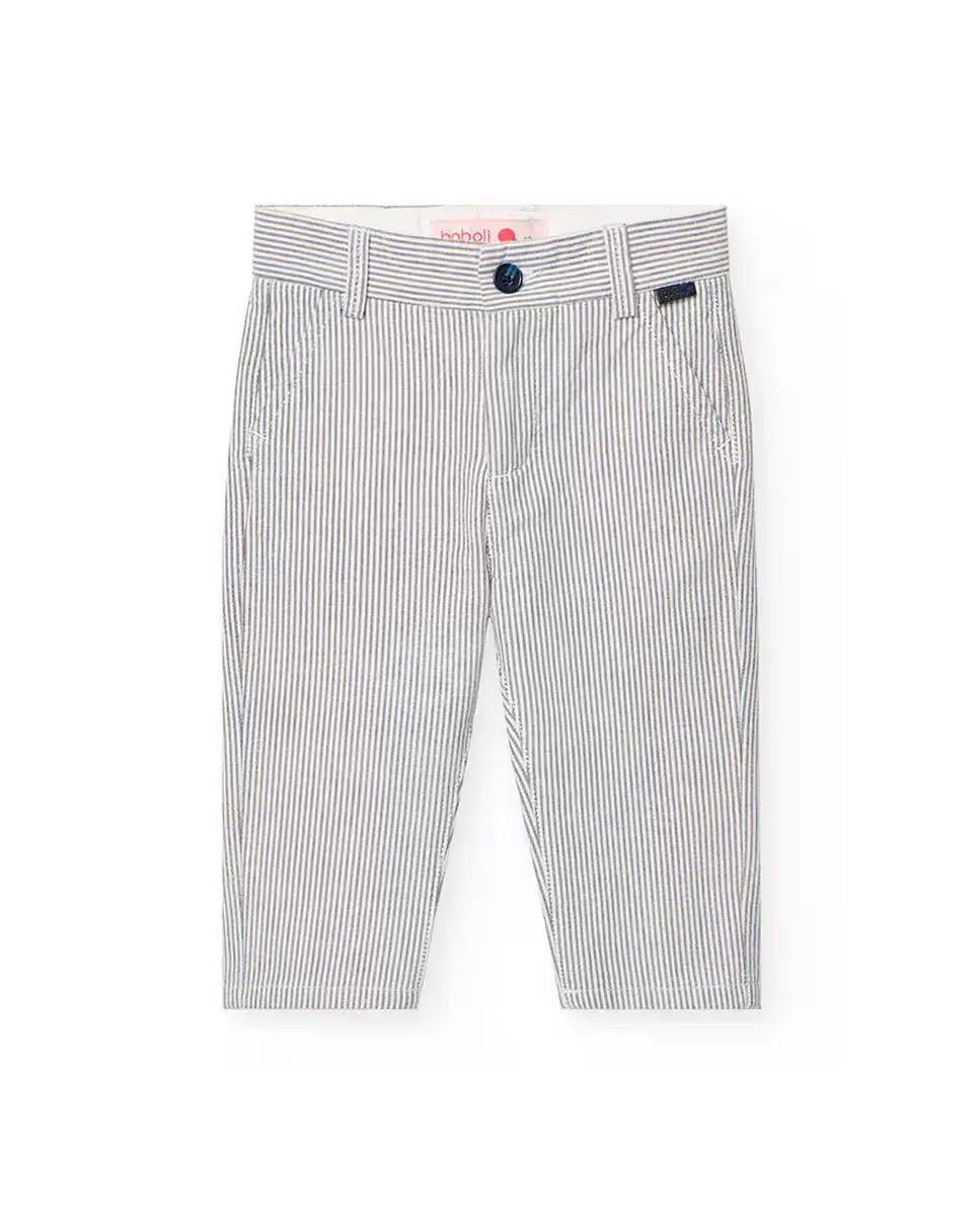 Брюки из хлопка для малыша с полосатым принтом Boboli, тёмно-синий
Брюки из хлопка для малыша с полосатым принтом Boboli, тёмно-синий