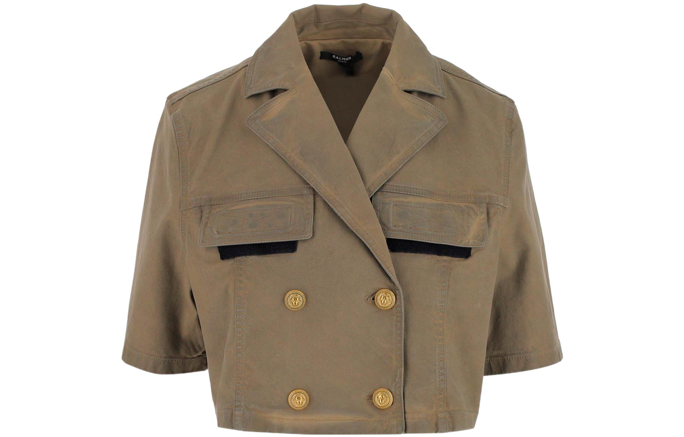 Двубортный укороченный блузон BALMAIN, коричневый
Двубортный укороченный блузон BALMAIN, коричневый