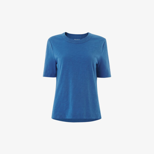 Свободная футболка Rosa из хлопкового джерси Whistles, синий 
Свободная футболка Rosa из хлопкового джерси Whistles, синий