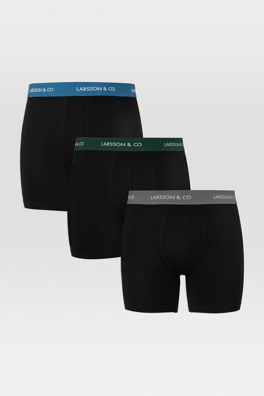 Набор из 3 черных боксеров Larsson & Co, черный 
Набор из 3 черных боксеров Larsson & Co, черный