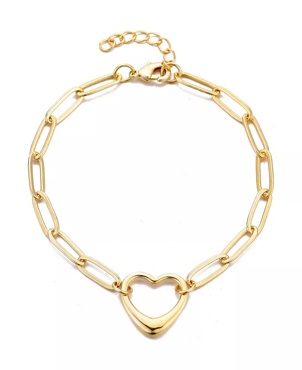 Золотая цепочка-скрепка с контуром сердца Adornia, gold
Золотая цепочка-скрепка с контуром сердца Adornia, gold