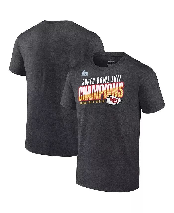 Мужская футболка Heather Charcoal Kansas City Chiefs Super Bowl LVII Champions Victory Formation Fanatics
Мужская футболка Heather Charcoal Kansas City Chiefs Super Bowl LVII Champions Victory Formation Fanatics