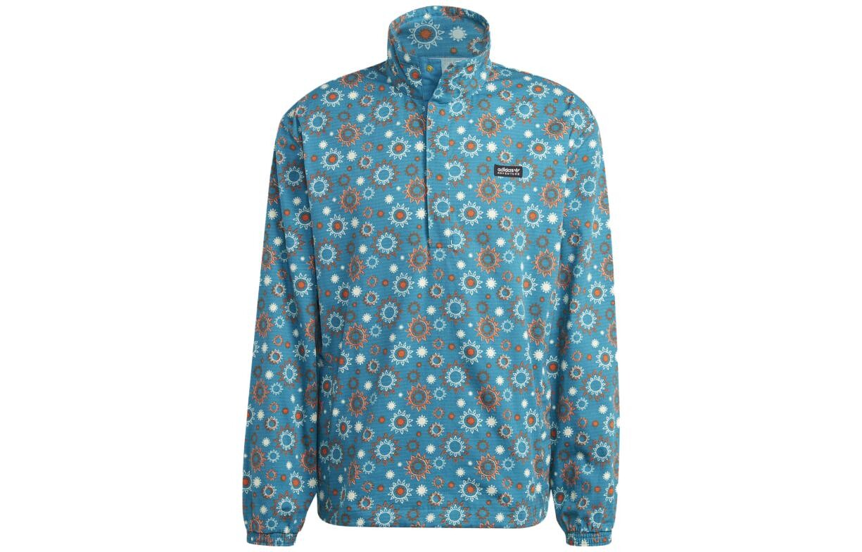 Куртка Adidas из органического хлопка с графическим принтом Adidas Originals, синий 
Куртка Adidas из органического хлопка с графическим принтом Adidas Originals, синий