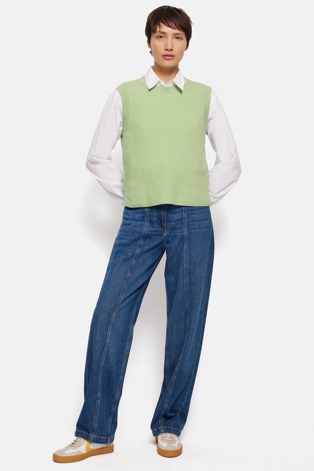 Футболка без рукавов с круглым вырезом из смесового хлопка Jigsaw, зеленый
Футболка без рукавов с круглым вырезом из смесового хлопка Jigsaw, зеленый