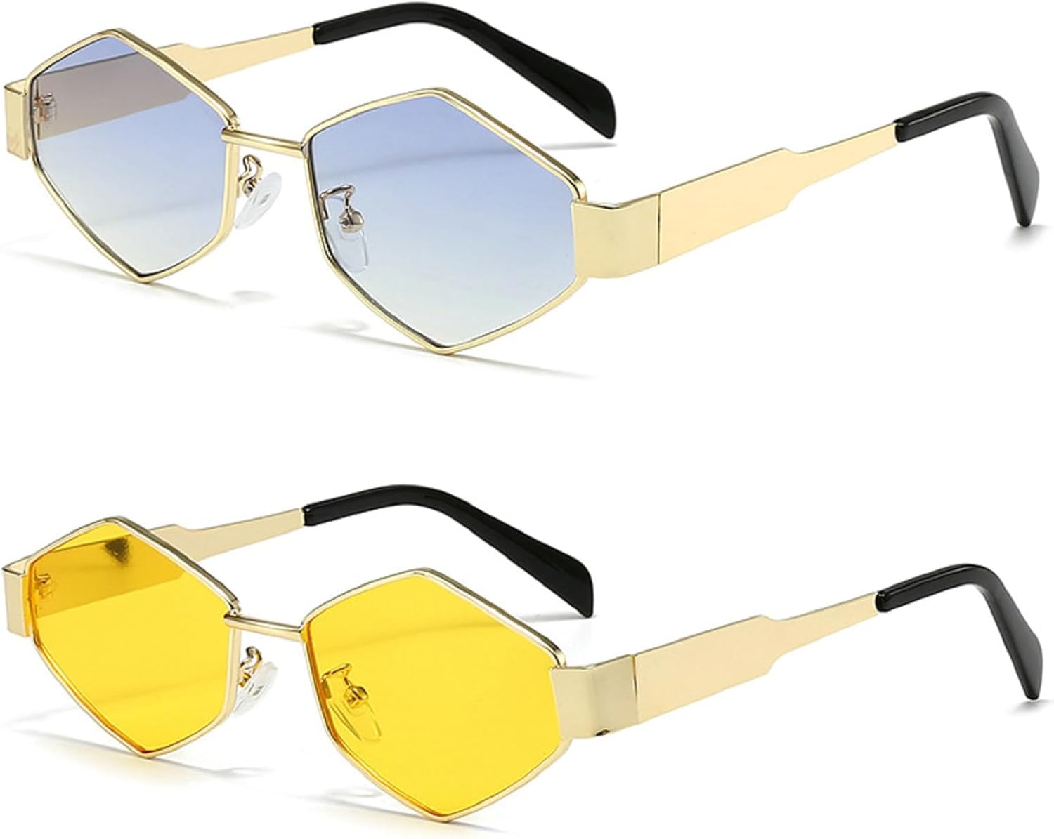 Солнцезащитные очки Hexagon для женщин 2024 года, люксовый бренд, винтажная металлическая оправа, панк-солнцезащитные очки для мужчин, уникальные многоугольные солнцезащитные очки mincl, 2pcs-blue&yellow
Солнцезащитные очки Hexagon для женщин 2024 года, люксовый бренд, винтажная металлическая оправа, панк-солнцезащитные очки для мужчин, уникальные многоугольные солнцезащитные очки mincl, 2pcs-blue&yellow