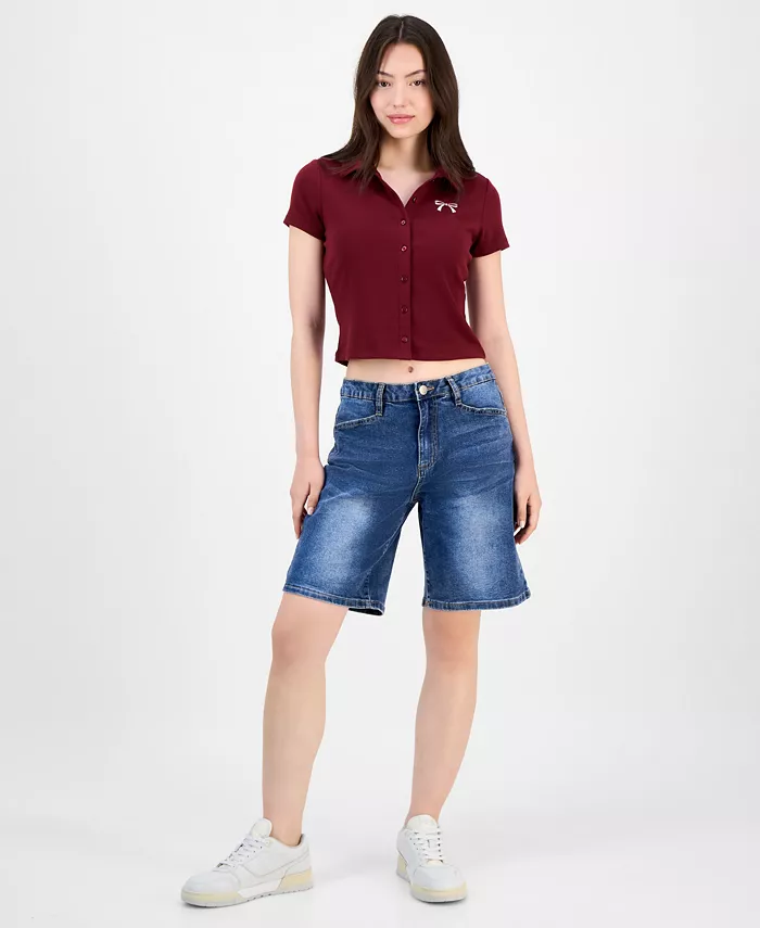 Джинсовые шорты с высокой посадкой для подростков Juniors Almost Famous, синий
Джинсовые шорты с высокой посадкой для подростков Juniors Almost Famous, синий