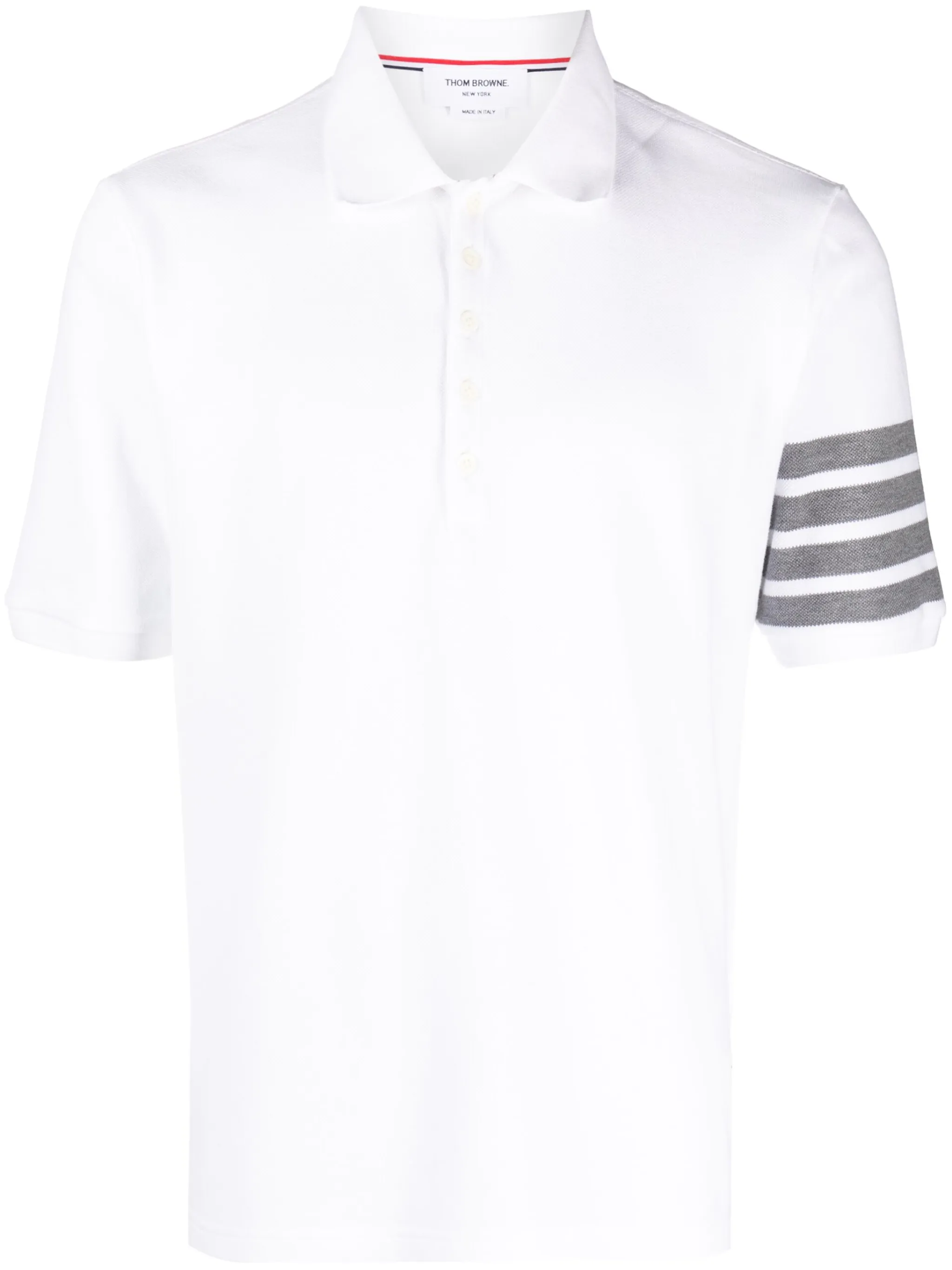 Рубашка поло с короткими рукавами и полосками 4-Bar Thom Browne, белый
Рубашка поло с короткими рукавами и полосками 4-Bar Thom Browne, белый