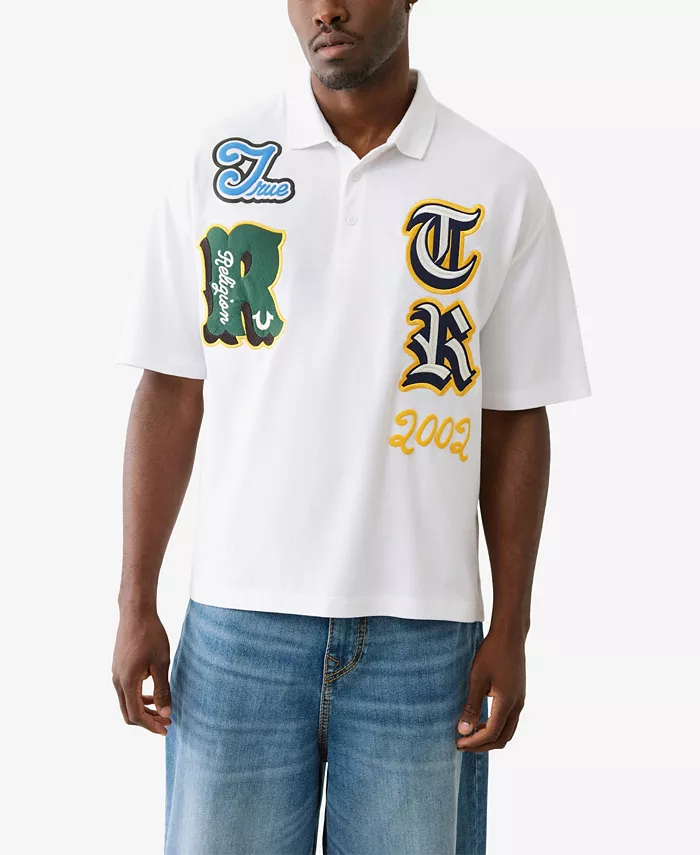 Мужская поло с коротким рукавом и нашивкой Overt True Religion, белый
Мужская поло с коротким рукавом и нашивкой Overt True Religion, белый