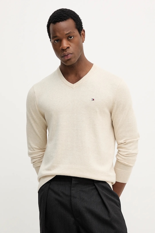 Хлопковый свитер Tommy Hilfiger, бежевый
Хлопковый свитер Tommy Hilfiger, бежевый