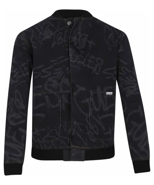Джинсовая куртка-бомбер Regular fit Guess, черный 
Джинсовая куртка-бомбер Regular fit Guess, черный