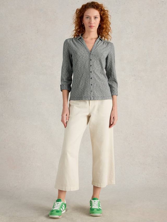 Рубашка на пуговицах из органического хлопка annie White Stuff, темно-синий/разноцветный 
Рубашка на пуговицах из органического хлопка annie White Stuff, темно-синий/разноцветный