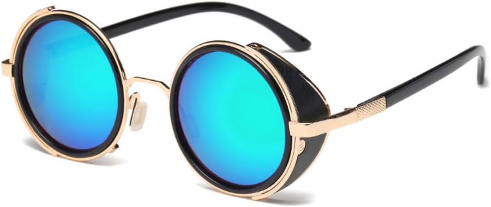 Винтажные женские солнцезащитные очки в стиле стимпанк, ретро, мужские круглые солнцезащитные очки в стиле панк с защитой от УФ-излучения UV400 VVTWSSW, Golden Green
Винтажные женские солнцезащитные очки в стиле стимпанк, ретро, мужские круглые солнцезащитные очки в стиле панк с защитой от УФ-излучения UV400 VVTWSSW, Golden Green