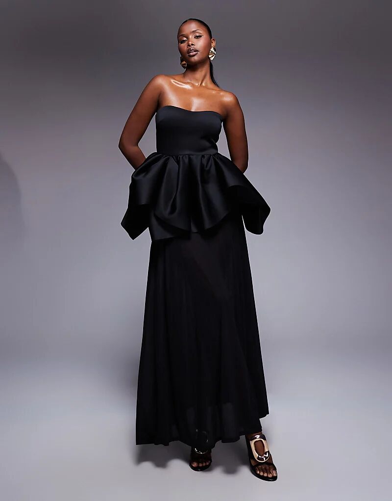 Платье-бандо премиум-класса ASOS DESIGN с прозрачной юбкой черного цвета из ткани в стиле «скуба»
Платье-бандо премиум-класса ASOS DESIGN с прозрачной юбкой черного цвета из ткани в стиле «скуба»