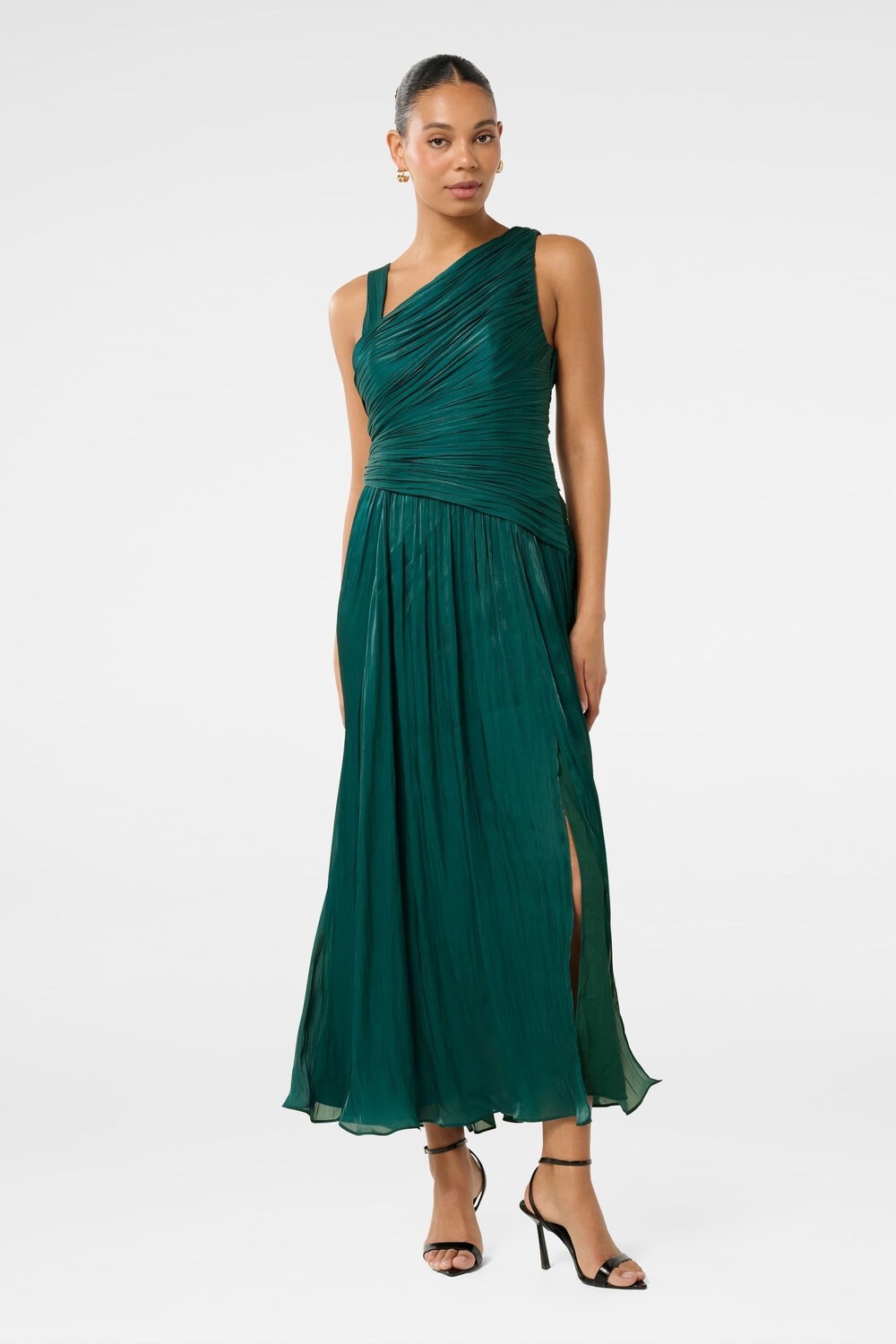 Асимметричное платье макси с металлическим отливом Nya Forever New, зеленый
Асимметричное платье макси с металлическим отливом Nya Forever New, зеленый