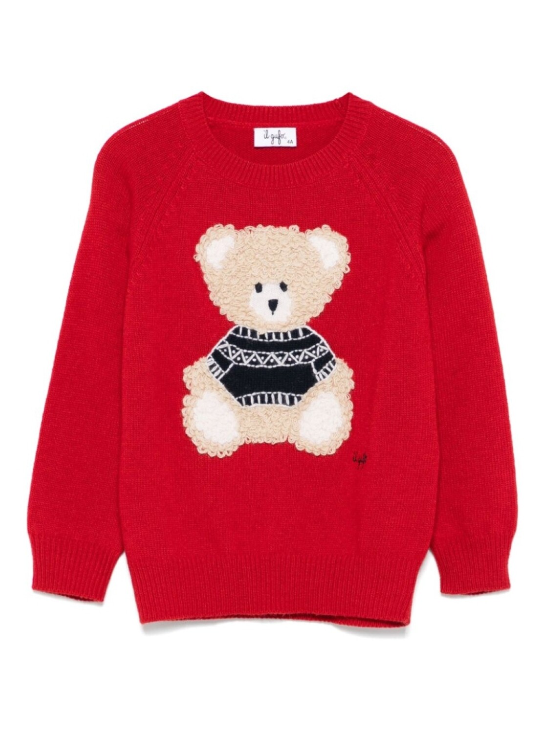 Свитер Il Gufo с вышивкой в виде плюшевого мишки, красный
Свитер Il Gufo с вышивкой в виде плюшевого мишки, красный