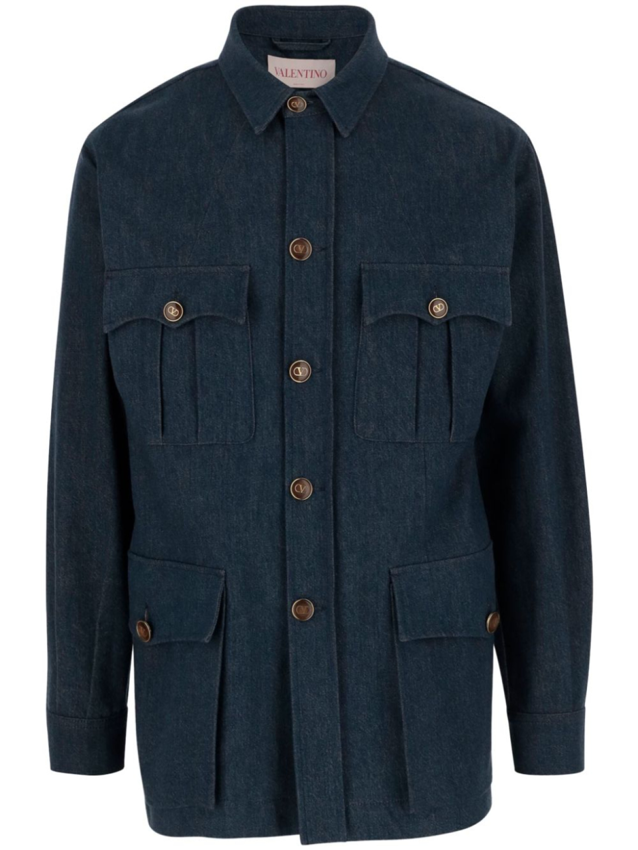 Valentino Garavani джинсовая куртка с карманами, синий 
Valentino Garavani джинсовая куртка с карманами, синий