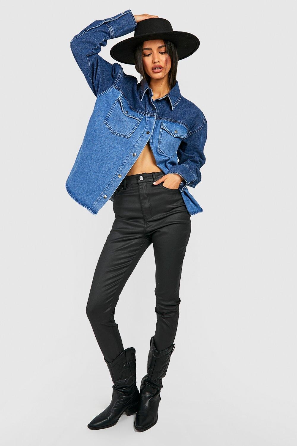 Джинсы скинни с высокой талией и 5 карманами с покрытием Boohoo, черный
Джинсы скинни с высокой талией и 5 карманами с покрытием Boohoo, черный