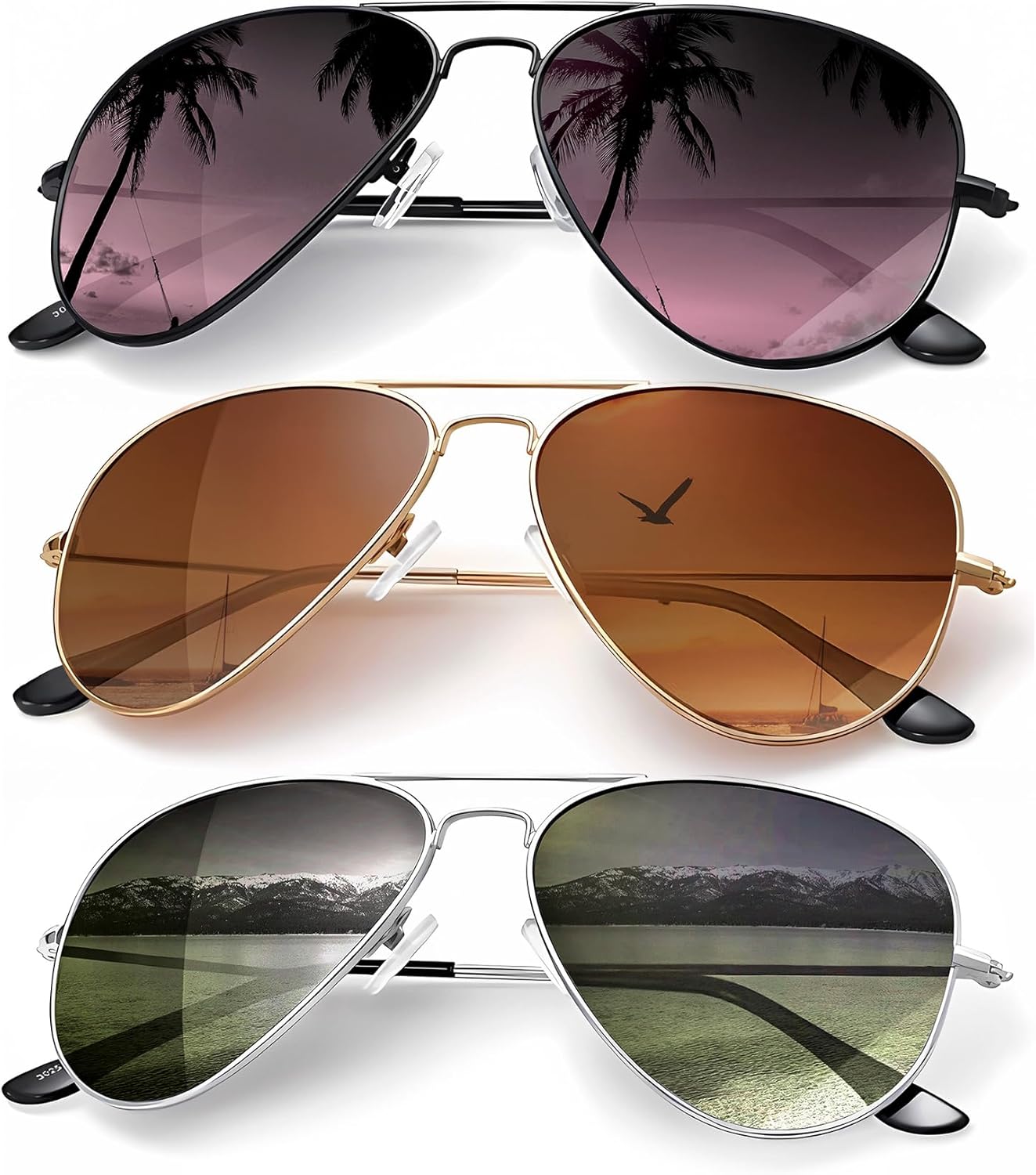 Классические солнцезащитные очки-авиаторы KALIYADI для мужчин и женщин, очки для вождения, поляризованные линзы, блокирующие УФ-излучение, F (3 Pack) Purple Gradient/Brown Gradient/Blackish Green Gradient
Классические солнцезащитные очки-авиаторы KALIYADI для мужчин и женщин, очки для вождения, поляризованные линзы, блокирующие УФ-излучение, F (3 Pack) Purple Gradient/Brown Gradient/Blackish Green Gradient