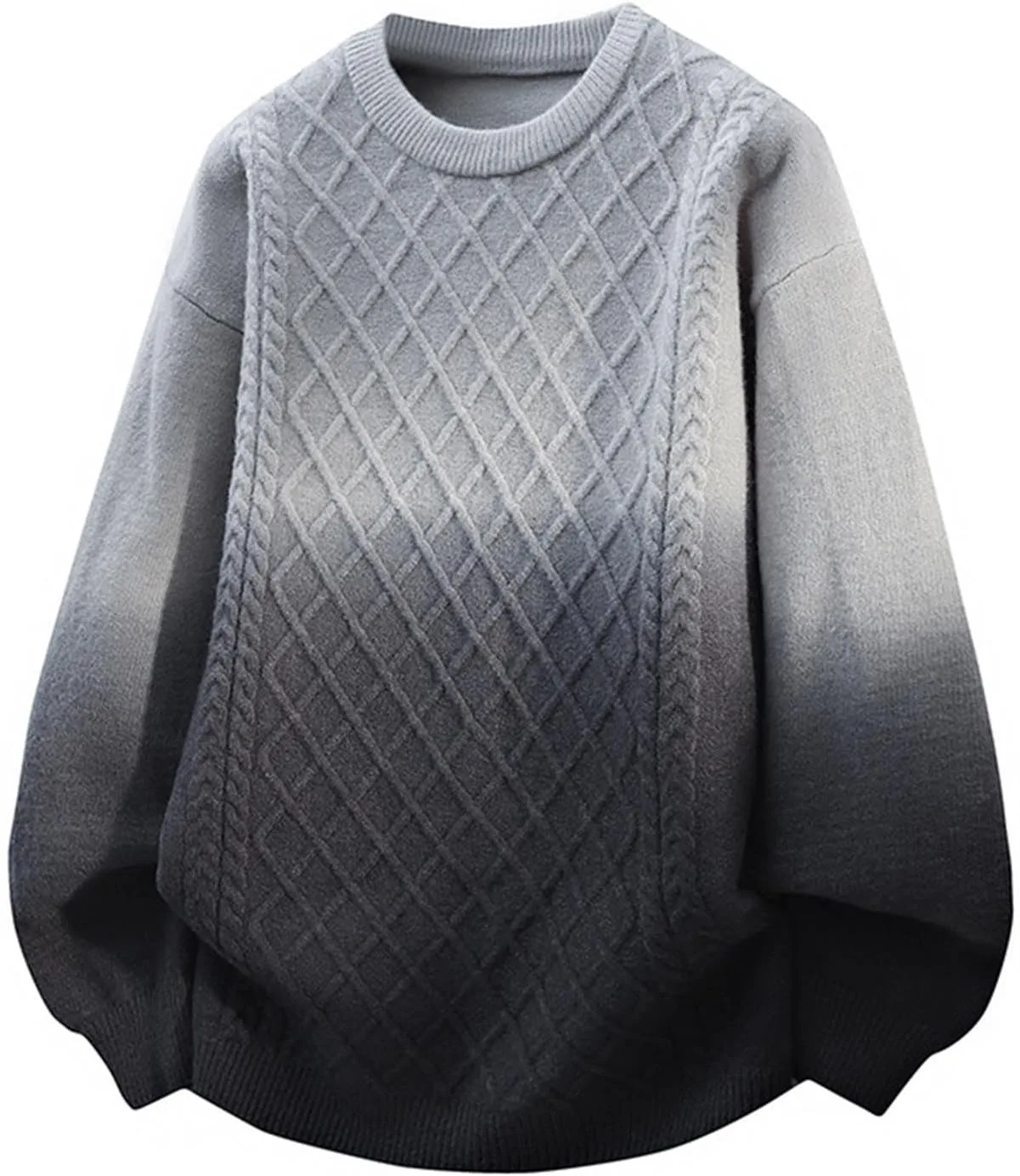 Мужской свитер Casual Loose Fit, градиентный вязаный пуловер
Мужской свитер Casual Loose Fit, градиентный вязаный пуловер