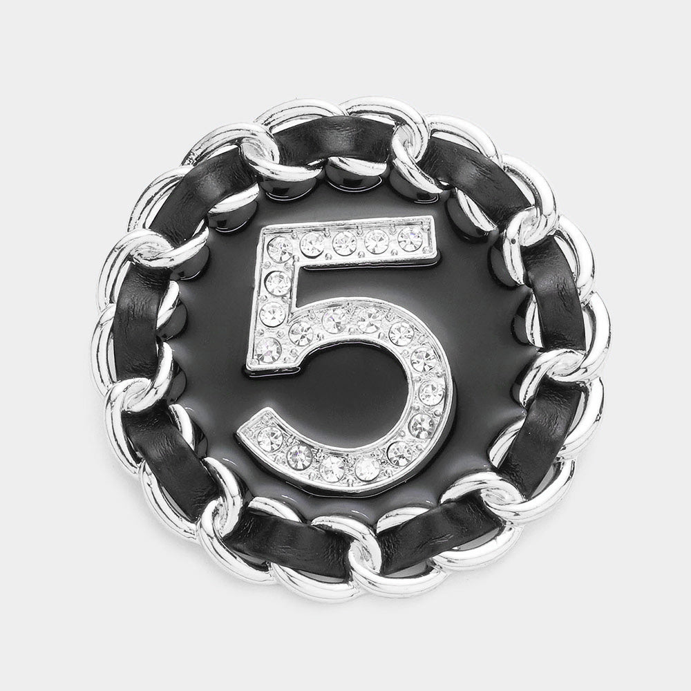 № 5 Круглая брошь-булавка с металлической цепочкой Fashnzfab, Black, Rhodium
№ 5 Круглая брошь-булавка с металлической цепочкой Fashnzfab, Black, Rhodium