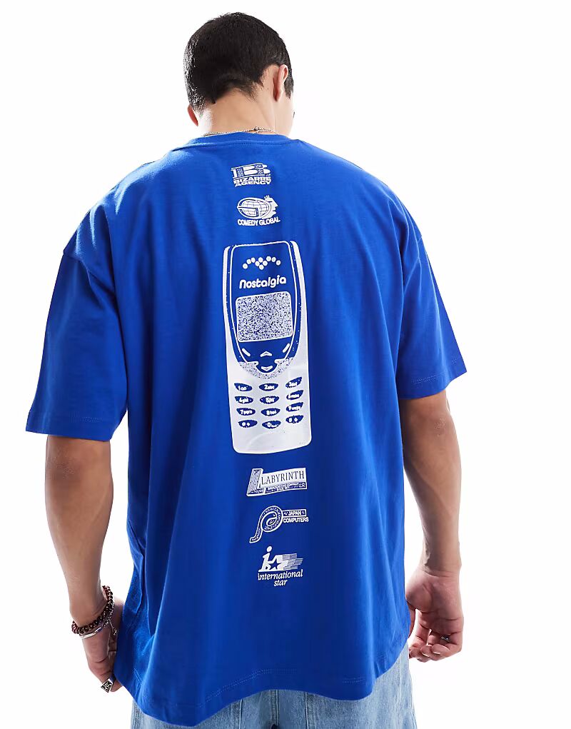 Футболка свободного кроя ASOS DESIGN синего цвета с уличной графикой
Футболка свободного кроя ASOS DESIGN синего цвета с уличной графикой