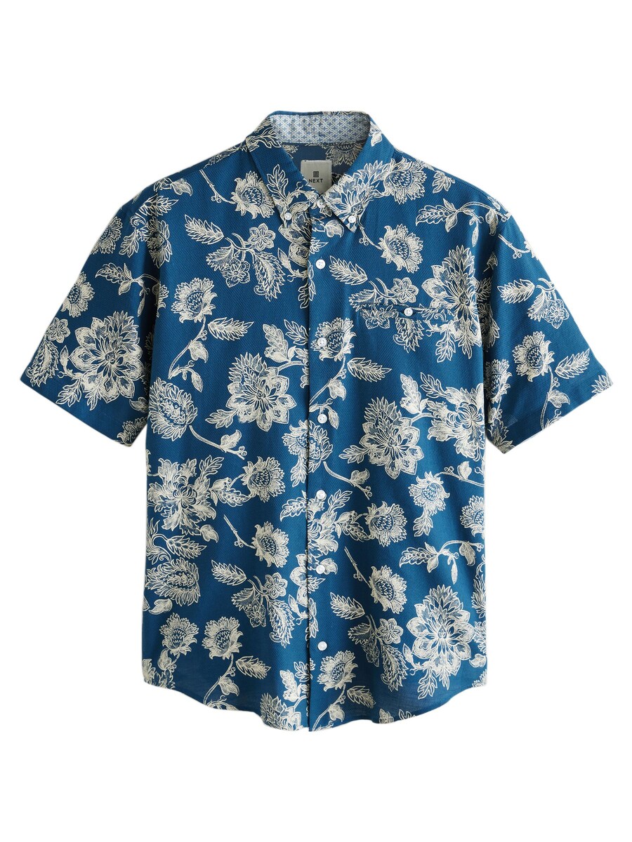 Рубашка обычного кроя на пуговицах Next, синий
Рубашка обычного кроя на пуговицах Next, синий